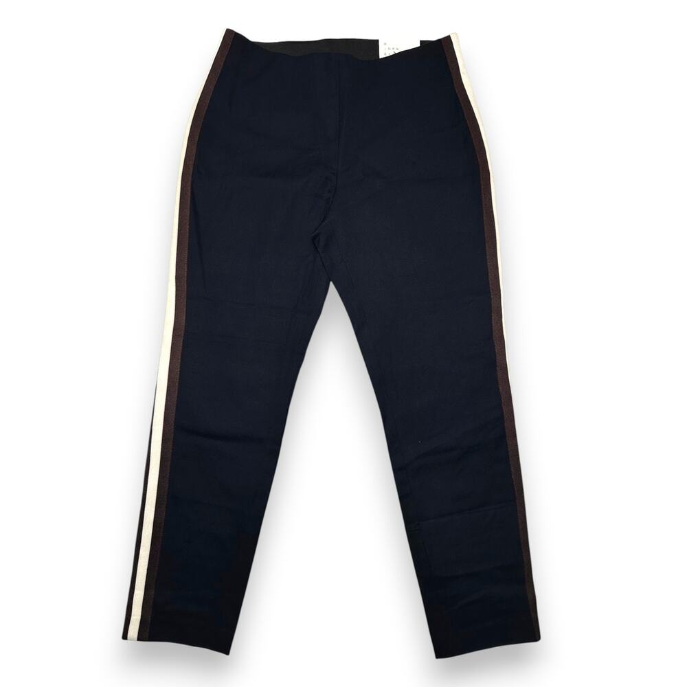 NWT A New Day High-Rise Black w/ Brown Side Stripe Skinny Ankle Pants SIze 8R